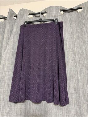 George Purple Geometric A-Line Skirt